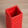 VAZ Coramics Table "Thiago" stripes, 19x9 cm, red