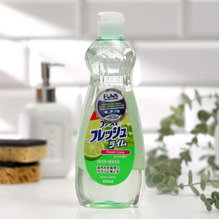 Washing liquid for vegetables and fruits Funs Fresh Lime, 600 ml