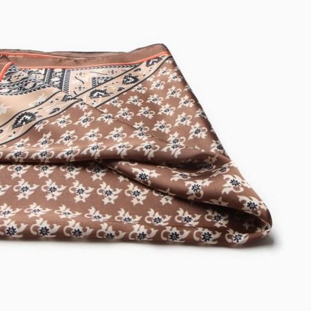 Women's scarf minku 70*70 cm, brown-1