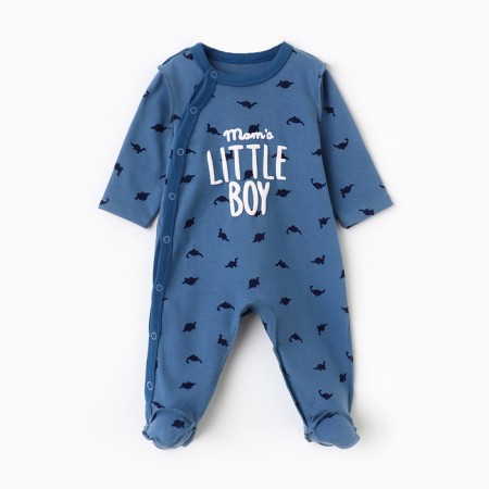 Detail overalls with closed legs "Dino", blue color, height 62