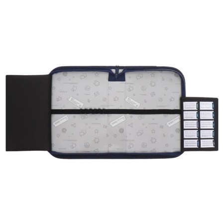 Penal 1 section 140 x 210 x 40 mm, folding pocket and cosmetic bag, fabric, calligrata topontent "sneakers"-4