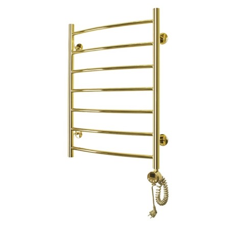 Domoterm electric heated towel rail "Calipso" P7, 500x700 mm, right, gold