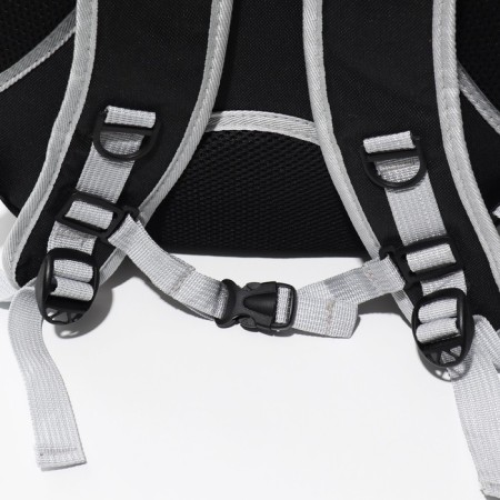 Backpack for carrying animals, laying out, 33 x 28 x 42 cm, black/transparent-14