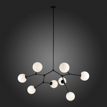 Suspended chandelier ST LUCE. SL1506.403.08. Chieti. 8x40 W, E14, 112x112 cm, black color-2