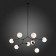 Suspended chandelier ST LUCE. SL1506.403.08. Chieti. 8x40 W, E14, 112x112 cm, black color