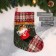 Nosok for gifts "Santa Claus, Cage" 26x36 cm, red-green