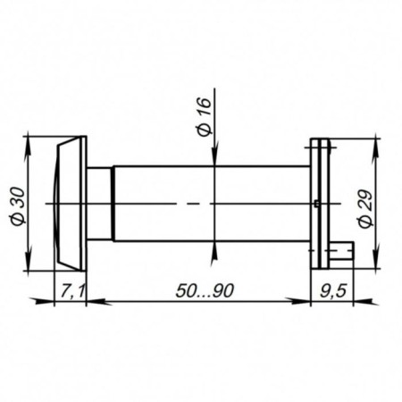 Glazer DVP3/New, 16/140/50x90 (Optics plastic, viewing angle 140) CP, chromium color-1
