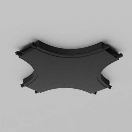 The X-shaped power connector for the Technical tra084CX-11B, 11x11x0.7 cm, black color is black-1