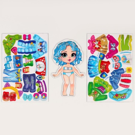 New Year's magnetic game Dresser "New Year! Winter Princess "-5
