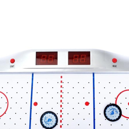 Airchockey "High League", light and sound effects, works from batteries, 2 players-3
