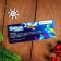 New Year's engraving on the postcard "New Year! Snowman ", Rainbow effect
