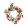 New Year's wreath with decor "snowy berries and cones", 1 pc.
