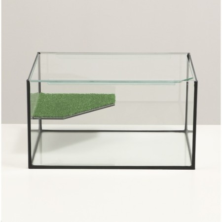 Terrarium with cover glass and bridge 25 liters, 40 x 29 x 22 cm-1