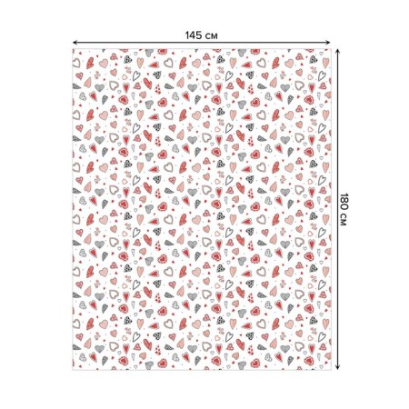 The tablecloth "abundance of hearts", rectangular, oxford, size 145x180 cm-1