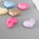 Busina for creativity plastic "3D heart with faces" Pastel mix 2.4x3.3x1.4 cm