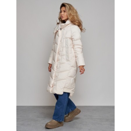 Coat insulated winter female, size 50, beige color-10