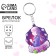 Key keychain wooden anime "with flowers"