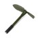 Shovel Tourist, Folding, L = 41 cm, Moten, rubberized hilt, in the case, Greengo
