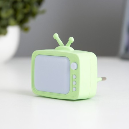 Nightlight "TV" LED Green 7x7x6.5 cm