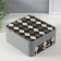 Casket to the leatherette for jewelry "Cell" gray 20x22.5x9.5 cm