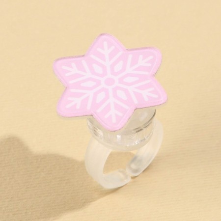 Ring with a twinkle "Snowflake" 3x3x3 cm-1