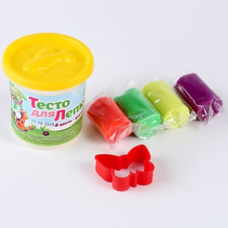 Bank sculpting dough 4 colors in 25 g + molder mold-8