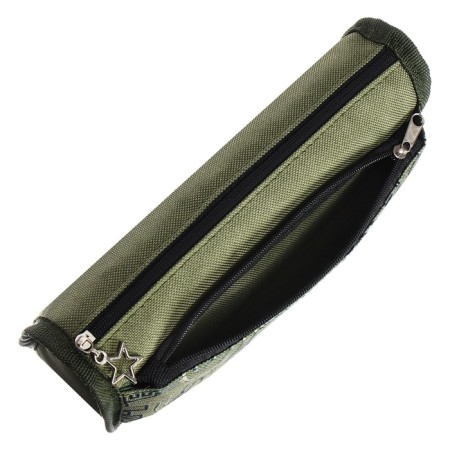 School Penal on the zipper Calligrata, 2 departments, khaki-4