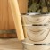 Dousing bucket, metal, with a wooden handle, 3 liters