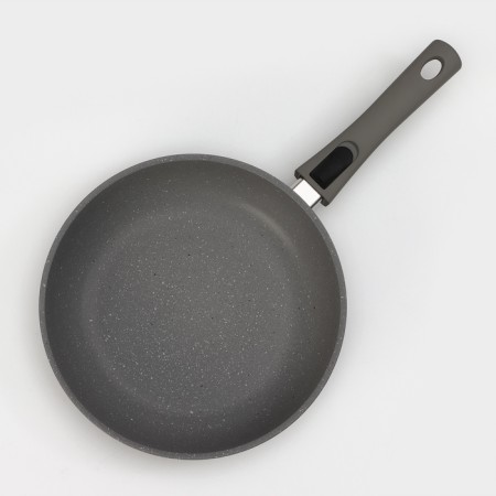 Pan, d = 26 cm, removable handle, anti -stick coating, gray color-1