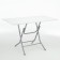 Folding Riviera table, 1200x600x750, white/gray