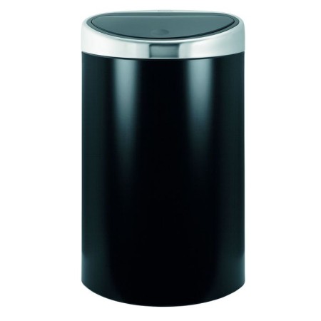 Garbage bucket Brabantia Touch Bin, Soft Touch system, with protection against fingerprints, black matte color, 40 liters