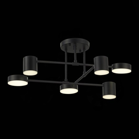 Ceiling EVOLUCE lamp. Sle201042-06. Nobel. 6x7 W, LED, 4000K, 3024 LM, 57x57x25 cm, black color-10