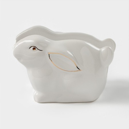 Salphetens Dolyana "Bunny in Gold", 12 × 7 × 8.5 cm, white color
