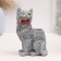 VAZ - Pencil "Cat with a bow" 15x12x10cm, gray