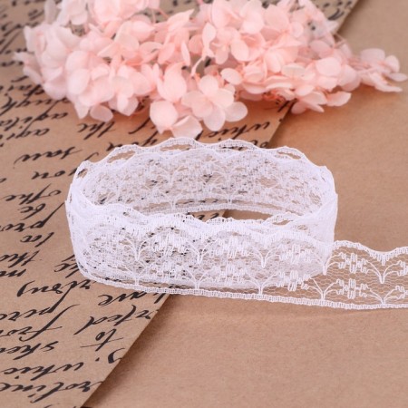 Capricon lace, 23 mm × 10 ± 1 m, white color No. 10-2