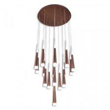 Suspended Citilux “Vegas” CL227163, 66x66x50 cm, 16x7W, LED, brown color