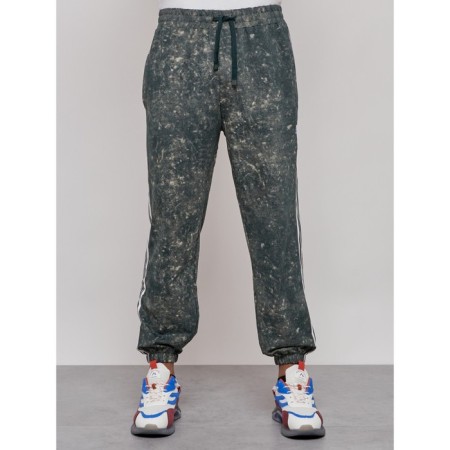 Joggers male, size 48, green color-4