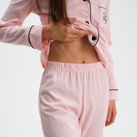 Female pajamas (shirt and trousers) Kaftan Shine p. 40-42, pink-3