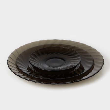 Gaded -glass set Ocean. Eclipse, 45 items, brown color-1