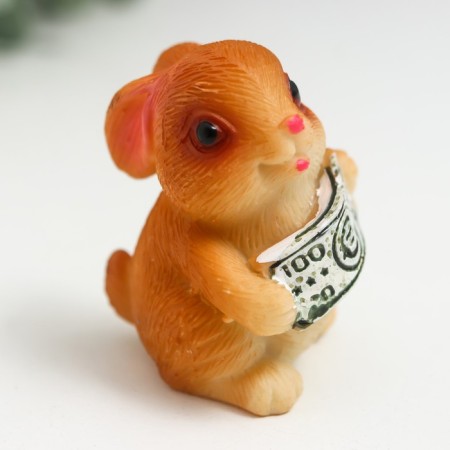 Polystone souvenir "Bunny with a bill/hill" mix 4x3x2.6 cm-1