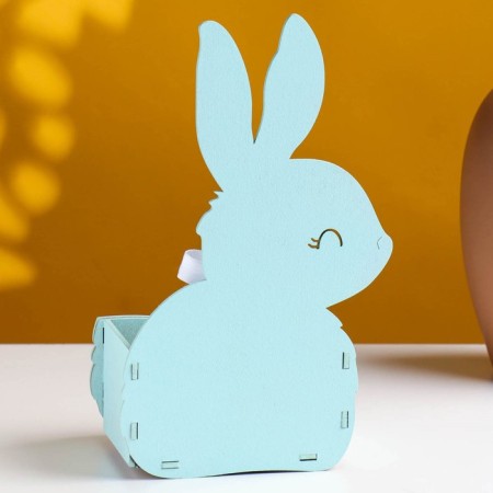 Wooden Kashpo "Bunny" 13x7.5x22 cm tiffany-white-1