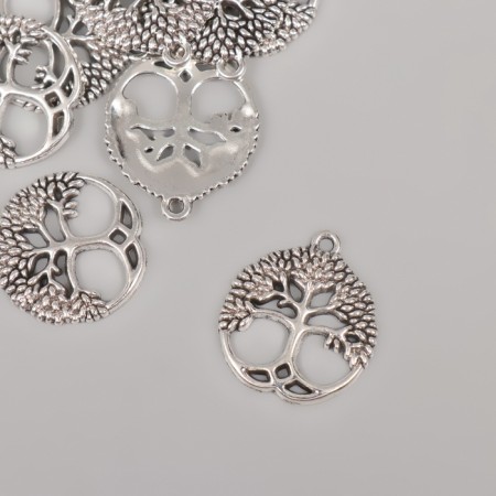 Decor for creativity Metal "Tree of Life" silver 2.6x2.3 cm