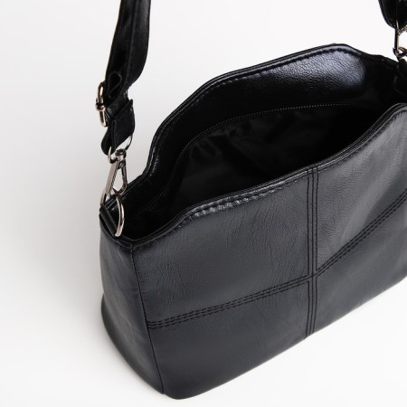 Bag Cross-Bodi with a zipper, black color-4