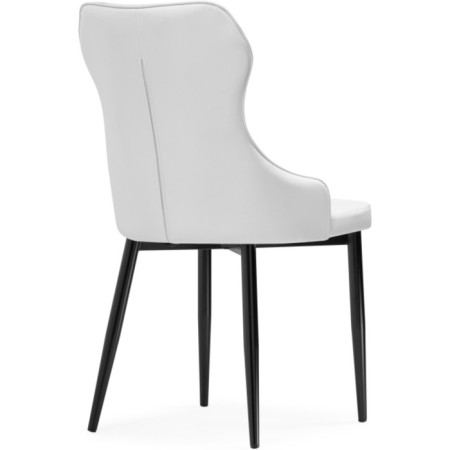 Neli Metal/Ecokozha, Black/White 49x60x90 cm stool-3
