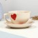 Tea couple "Elegant" 0.25l / 11x6.5cm + saucer 15cm, Valentine
