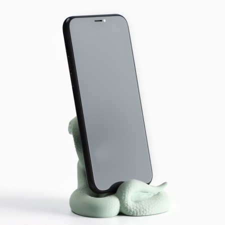New Year's phone stand "Cobra", for the New Year, Green, 8.5 x 7.5 cm-6