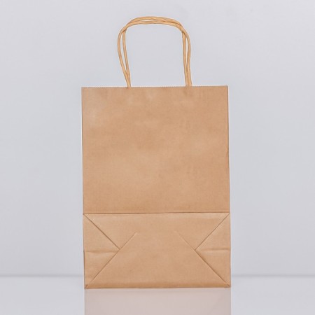 Craft bag without printing, round handle, 15 x 21 x 8 cm, 120 g-1