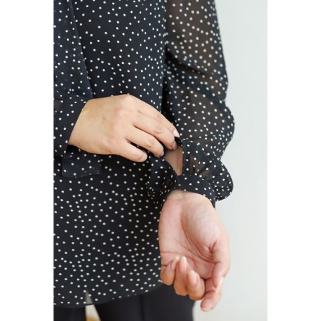 Female blouse, size 64, black color-6