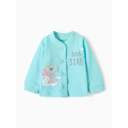 Children's blouse "elephant", mint color, height 74