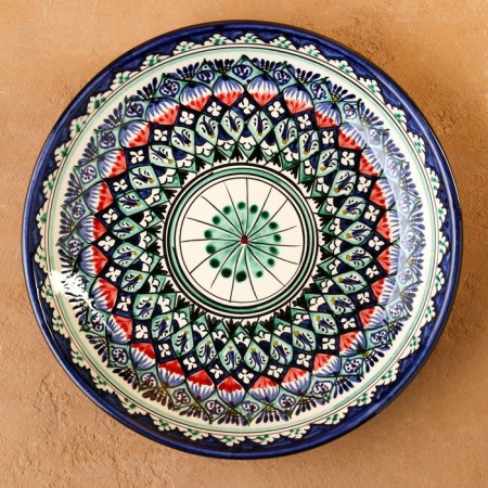 Largan Rishtan ceramics "Patterns", 25 cm, blue-10
